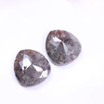 6.73 Ct Grey Colored Diamond Salt And Pepper Diamond Pair Use For Jewerly Earrings Pear Cut Diamond Pair
