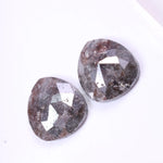 6.73 Ct Grey Colored Diamond Salt And Pepper Diamond Pair Use For Jewerly Earrings Pear Cut Diamond Pair