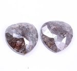 6.73 Ct Grey Colored Diamond Salt And Pepper Diamond Pair Use For Jewerly Earrings Pear Cut Diamond Pair