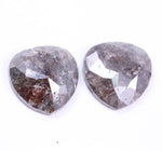 6.73 Ct Grey Colored Diamond Salt And Pepper Diamond Pair Use For Jewerly Earrings Pear Cut Diamond Pair