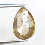 yellow colour pear diamond engagement ring