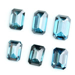 Emerald cut deep blue lab grown diamond fancy step cut CVD loose diamond for engagement ring and custom fine jewelry making