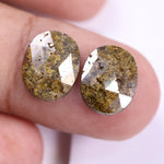 3.56 Ct Yellow Oval Cut Diamond Salt And Pepper Diamond Use For Jewerly Unique Designer