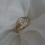 vintage oval lab grown diamond enamel butterfly ring in yellow gold 2 .77ct brilliant cut bezel engagement lab diamonds price jewelry