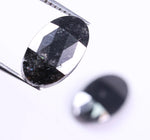 3.68 Ct Black Colored Diamond Oval Cut Diamond Salt And Pepper Diamond Use For Jewerly Unique Diamond