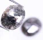 3.59 Ct Black Colored Diamond Oval Cut Diamond Salt And Pepper Diamond Use For Jewerly Unique Diamond