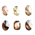 Fancy champagne brown lab grown diamond mixed oval and cushion cut loose lab created diamonds for engagement ring and fine jewelry design