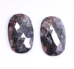 3.52 Ct Oval Cut Diamond Pair Black Colored Diamond Salt And Pepper Diamond Use For Jewerly Unique Diamond