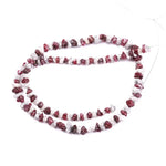 Natural red and white rough diamond beads uncut, raw gemstones with striking color contrast, perfect for artisan jewelry, handmade necklaces, bracelets, and designs