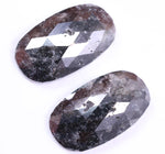 3.52 Ct Oval Cut Diamond Pair Black Colored Diamond Salt And Pepper Diamond Use For Jewerly Unique Diamond