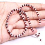 Natural red and white rough diamond beads uncut, raw gemstones with striking color contrast, perfect for artisan jewelry, handmade necklaces, bracelets, and designs