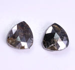 1.62 Ct Black Grey Colored Diamons Pear Cut Diamond Use For Jewerly Salt And Peppr Diamond Pair