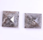 5.64 Ct Princess Cut Diamond Pair Unique Salt And Pepper Diamond Grey Colored Diamond Use For Jewerly Earrings