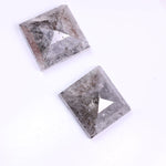 5.64 Ct Princess Cut Diamond Pair Unique Salt And Pepper Diamond Grey Colored Diamond Use For Jewerly Earrings