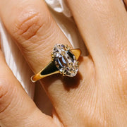 1.28 Ct Oval Cut Lab Grown Diamond Ring in Yellow Gold, Elegant Engagement or Statement Ring for Women