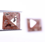 3.37 Carat Princess Shape Natural Diamond Brown Cut Diamond Use For Jewerly Unique Diamond