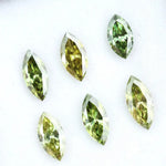 Marquise cut fancy green yellow CVD lab grown diamond loose stone, sparkling lab created diamond for rings, earrings and fine jewelry