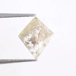 0.42 Ct kite cut brown and grey natural diamond with soft earthy tones and elegant geometric shape for custom jewelry