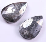 2.41 Carat Pear Shape Natural Diamond Pair Grey Colored Diamond Salt And Pepper Diamond Use For Jewerly