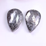 2.41 Carat Pear Shape Natural Diamond Pair Grey Colored Diamond Salt And Pepper Diamond Use For Jewerly
