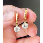 3.57 Ct Round Cut White Colored Diamond Earrings Yellow Gold Plated Diamond Earrings Fancy Earrings Engagement earrings