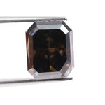 3.46 Ct emerald cut brown lab-grown diamond loose gem, perfect for engagement rings and exquisite fine jewelry.