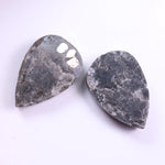 2.41 Carat Pear Shape Natural Diamond Pair Grey Colored Diamond Salt And Pepper Diamond Use For Jewerly