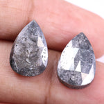2.41 Carat Pear Shape Natural Diamond Pair Grey Colored Diamond Salt And Pepper Diamond Use For Jewerly