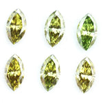 Olive green and champagne marquise lab created diamonds sparkling fancy color marquise cut loose stones for solitaire engagement ring or custom jewelry design