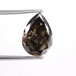 3.00 Ct pear cut brown lab-grown diamond loose stone ideal for elegant engagement rings and luxury custom jewelry.