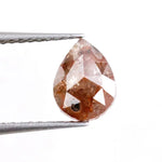 0.94 Ct brown pear cut natural diamond with elegant teardrop shape and warm tone for custom luxury jewelry