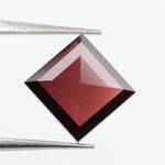 brown colour brilliant square lab grown diamond engagement ring