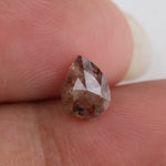 0.94 Ct brown pear cut natural diamond with elegant teardrop shape and warm tone for custom luxury jewelry