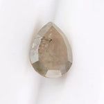 0.76 Ct Grey pear cut natural diamond with soft brilliance and elegant teardrop shape for timeless fine jewelry