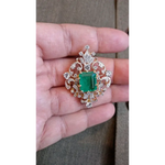 Emerald & Round Cut Diamond 2.68 Ct Green White Colored Diamond Loose Natural Diamond Gold Plated Diamond Use For Jewerly