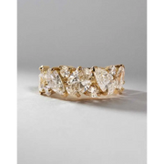 3.94 Ct Mixed Shape Lab Grown Diamond Eternity Band Ring in Yellow Gold, Unique Engagement or Wedding Ring