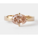 Modern Vintage 1.50 Ct Oval Cut Diamond 14K Gold Plated Diamond Ring Lab Grown Diamond Ring Use For Diamond Engagement Ring