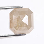 2.16 carat natural loose Asscher cut light brown diamond fancy color for custom engagement ring