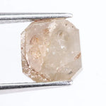 2.16 carat natural loose Asscher cut light brown diamond fancy color for custom engagement ring