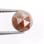 0.98 Ct round cut red and grey natural diamond with rare dual tone color and brilliant sparkle for statement jewelry