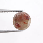 0.98 Ct round cut red and grey natural diamond with rare dual tone color and brilliant sparkle for statement jewelry