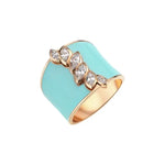 1.20 Ct Enamel Wide Band Ring with Marquise Lab Grown Diamond Use For Jewerly Blue Colored Diamond Unique Designer