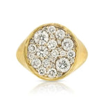2.24 Ct Modern Vintage Round Cutr Diamond  14K Gold Plated Lab Grown Diamond Engagement For Women Diamond Ring