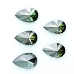Pear shape dark green lab grown diamond loose CVD colored stone for engagement rings, pendants and custom fine jewelry design.