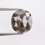 1.44 Ct cushion cut black and brown natural diamond with bold tones and elegant brilliance for luxury statement jewelry