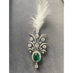 3.94 Ct Peacook Brooch White Gold Plated Diamond Brooch Round & Oval Cut Diamond Use For Women Engagement Brooch Lab Created Diamond