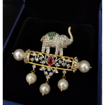 3.50 Ct Round Pear Cut Diamond Lab Grown Diamond Elephat Cut Diamond Design Brooch Engagement Brooch Use for Men