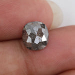 1.44 Ct cushion cut black and brown natural diamond with bold tones and elegant brilliance for luxury statement jewelry