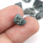 Raw rough diamonds and blue uncut raw diamond in natural unpolished rough