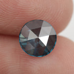 blue colour elegant round diamond wedding rings with brilliant sparkle